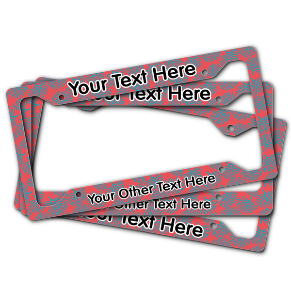 Coral & Teal License Plate Frames - (PARENT MAIN)