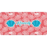 Coral & Teal Front License Plate (Personalized)