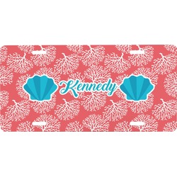Coral & Teal Front License Plate (Personalized)