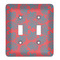 Coral & Teal Light Switch Cover (2 Toggle Plate)