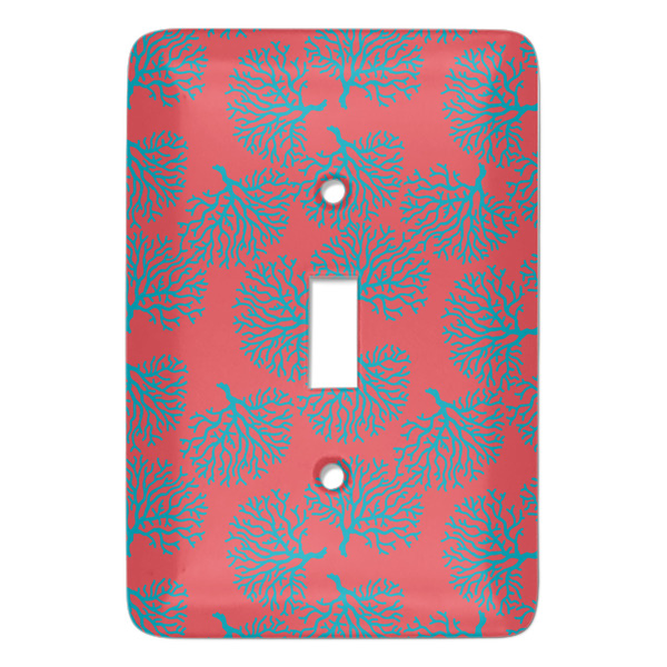 Custom Coral & Teal Light Switch Cover (Single Toggle)
