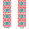 Coral & Teal Linen Placemat - APPROVAL Set of 4 (double sided)