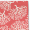 Coral & Teal Linen Placemat - DETAIL