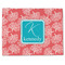 Coral & Teal Linen Placemat - Front