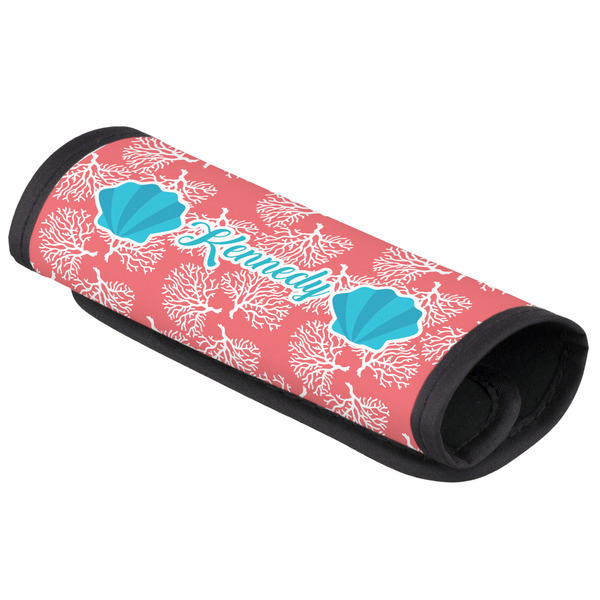 Custom Coral & Teal Luggage Handle Cover (Personalized)