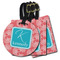 Coral & Teal Luggage Tags - 3 Shapes Availabel