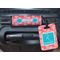 Coral & Teal Luggage Wrap & Tag