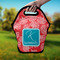 Coral & Teal Lunch Bag - Hand