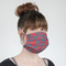 Coral & Teal Mask - Quarter View on Girl