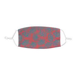 Coral & Teal Kid's Cloth Face Mask - XSmall