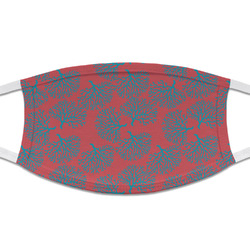 Coral & Teal Cloth Face Mask (T-Shirt Fabric)