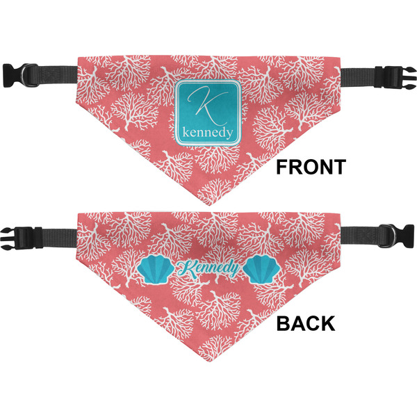 Coral & Teal Medium Dog Bandana Approval