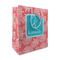 Coral & Teal Medium Gift Bag - Front/Main