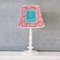 Coral & Teal Poly Film Empire Lampshade - Lifestyle