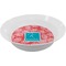 Coral & Teal Melamine Bowl (Personalized)
