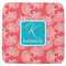 Coral & Teal Memory Foam Bath Mat - 48"x48" (Personalized)