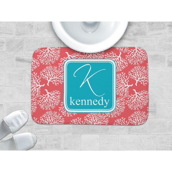 Coral & Teal Memory Foam Bath Mat - LIFESTYLE 34x21