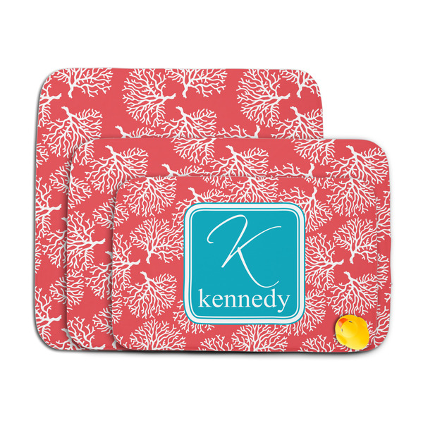 Coral & Teal Memory Foam Bath Mat - MAIN PARENT
