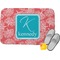 Coral & Teal Memory Foam Bath Mat (Personalized)