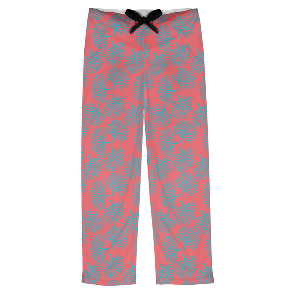 Custom Coral & Teal Mens Pajama Pants - M