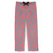 Coral & Teal Mens Pajama Pants - Flat