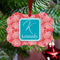 Coral & Teal Metal Benilux Ornament - Lifestyle