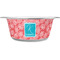 Coral & Teal Stainless Steel Dog Bowl - Small (Personalized)
