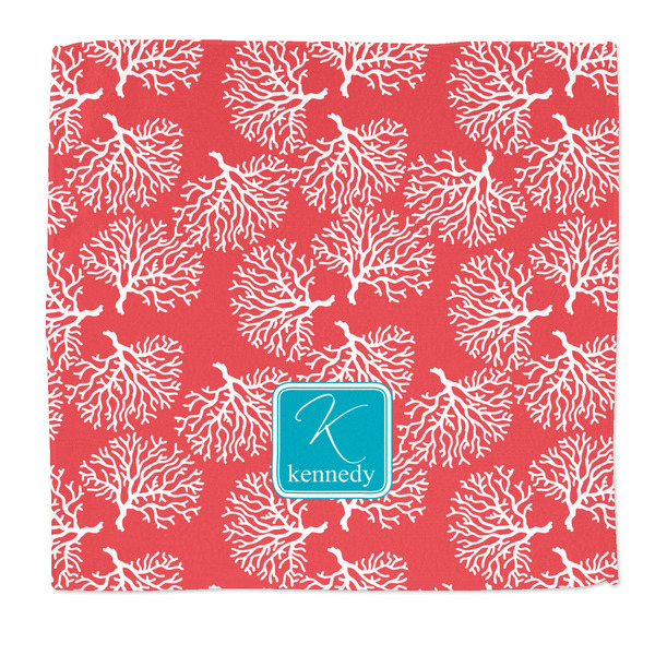 Custom Coral & Teal Microfiber Dish Rag (Personalized)