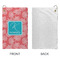 Coral & Teal Microfiber Golf Towels - Small - APPROVAL