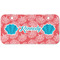 Coral & Teal Mini/Bicycle License Plate (2 Holes) (Personalized)