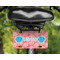 Coral & Teal Mini License Plate on Bicycle