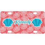 Coral & Teal Mini/Bicycle License Plate (Personalized)