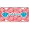 Coral & Teal Personalized Mini License Plate