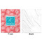 Coral & Teal Minky Blanket - 50"x60" - Single Sided - Front & Back