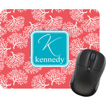 Coral & Teal Rectangular Mouse Pad (Personalized)