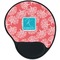 Coral & Teal Mouse Pad with Wrist Support - Main
