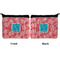 Coral & Teal Neoprene Coin Purse - Front & Back (APPROVAL)