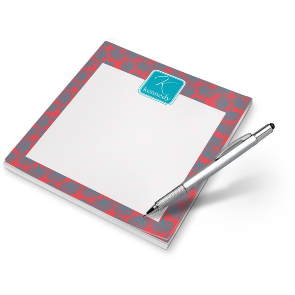 Custom Coral & Teal Notepad (Personalized)