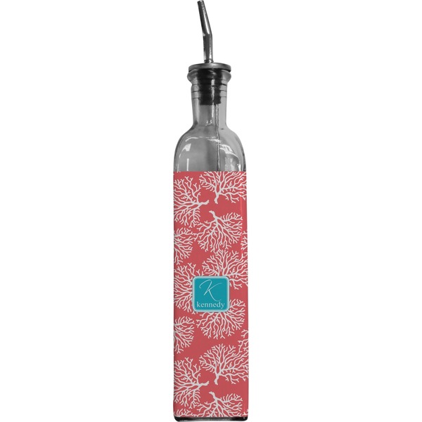 Custom Coral & Teal Oil Dispenser Bottle (Personalized)