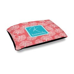 Coral & Teal Outdoor Dog Bed - Medium (Personalized)