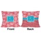 Coral & Teal Outdoor Pillow - 18x18