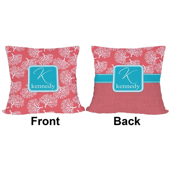 Coral & Teal Outdoor Pillow - 20x20