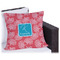 Coral & Teal Outdoor Pillow (Personalized)