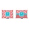 Coral & Teal  Outdoor Rectangular Throw Pillow (Front and Back)