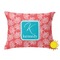 Coral & Teal Outdoor Throw Pillow (Rectangular - 12x16)
