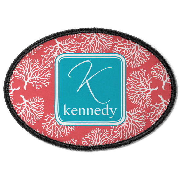 Coral & Teal Oval Patch