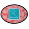 Coral & Teal Oval Patch