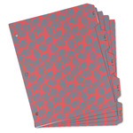 Coral & Teal Binder Tab Divider Set (Personalized)