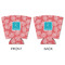 Coral & Teal Party Cup Sleeves - with bottom - APPROVAL