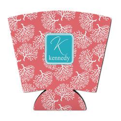 Coral & Teal Party Cup Sleeve - with Bottom (Personalized)